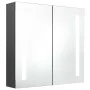 Armario de baño con espejo y LED gris 62x14x60 cm de vidaXL, Tocadores de baño - Ref: Foro24-326520, Precio: 102,78 €, Descue...