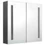 Armario de baño con espejo y LED gris 62x14x60 cm de vidaXL, Tocadores de baño - Ref: Foro24-326520, Precio: 104,29 €, Descue...