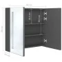 Armario de baño con espejo y LED gris 62x14x60 cm de vidaXL, Tocadores de baño - Ref: Foro24-326520, Precio: 102,78 €, Descue...
