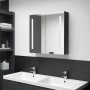 Armario de baño con espejo LED negro brillante 62x14x60 cm de vidaXL, Tocadores de baño - Ref: Foro24-326519, Precio: 104,53 ...