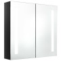 Armario de baño con espejo LED negro brillante 62x14x60 cm de vidaXL, Tocadores de baño - Ref: Foro24-326519, Precio: 104,53 ...