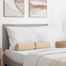 Cojines Bolster 2 pcs Crema Ø 15 x 40 cm Tela de microfibra en Decoración | Comprar online en Foru.es