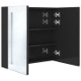 Armario de baño con espejo LED negro brillante 62x14x60 cm de vidaXL, Tocadores de baño - Ref: Foro24-326519, Precio: 104,53 ...