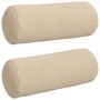 Cojines Bolster 2 pcs Crema Ø 15 x 40 cm Tela de microfibra en Decoración | Comprar online en Foru.es