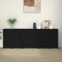 Aparador de madera maciza de pino negro 230 x 35 x 80 cm de vidaXL, Aparadores - Ref: Foro24-3114093, Precio: 406,06 €, Descu...