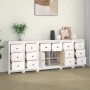 Aparador de madera maciza de pino blanco 230 x 35 x 80 cm de vidaXL, Aparadores - Ref: Foro24-3114090, Precio: 404,60 €, Desc...