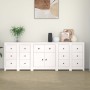 Aparador de madera maciza de pino blanco 230 x 35 x 80 cm de vidaXL, Aparadores - Ref: Foro24-3114090, Precio: 404,60 €, Desc...