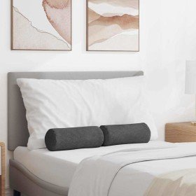 Cojines Bolster 2 pcs Gris oscuro Ø 15 x 40 cm Tela de pana en Decoración | Comprar online en Foru.es