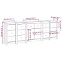 Aparador de madera maciza de pino blanco 230 x 35 x 80 cm de vidaXL, Aparadores - Ref: Foro24-3114090, Precio: 404,60 €, Desc...
