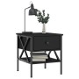 Mesita de noche madera de ingeniería negro 40x42x45 cm de vidaXL, Mesitas de noche - Ref: Foro24-825953, Precio: 50,66 €, Des...