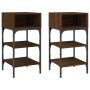 Mesita noche 2 uds madera ingeniería marrón roble 35x34,5x70 cm de vidaXL, Mesitas de noche - Ref: Foro24-825892, Precio: 42,...