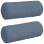 Cojines Bolster 2 pcs Azul Ø 15 x 40 cm Tela de pana en Decoración | Comprar online en Foru.es