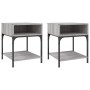Mesita de noche 2 uds madera ingeniería gris Sonoma 40x41x50 cm de vidaXL, Mesitas de noche - Ref: Foro24-825880, Precio: 55,...
