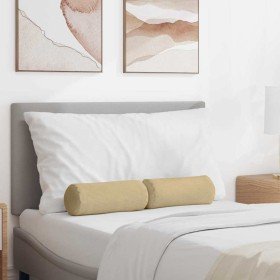 Cojines Bolster 2 pcs Verde grisáceo Ø 15 x 40 cm Tela de pana en Decoración | Comprar online en Foru.es