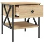 Sonoma oak engineered wood bedside table 40x42x45 cm by vidaXL, Nightstands - Ref: Foro24-825955, Price: 49,66 €, Discount: %