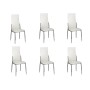 Sillas de comedor 6 unidades cuero sintético blanco de vidaXL, Sillas de comedor - Ref: Foro24-160258, Precio: 334,21 €, Desc...