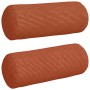 Cojines Bolster 2 pcs Rojo Naranja Ø 15 x 40 cm Tela de pana en Decoración | Comprar online en Foru.es