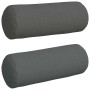 Cojines Bolster 2 pcs Gris oscuro Ø 25 x 70 cm tela en Decoración | Comprar online en Foru.es