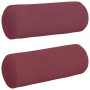 Cojines Bolster 2 pcs Rojo vino Ø 25 x 70 cm tela en Decoración | Comprar online en Foru.es