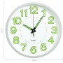 Reloj de pared luminoso blanco 30 cm de vidaXL, Relojes de pared - Ref: Foro24-325167, Precio: 37,91 €, Descuento: %