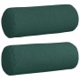 Cojines Bolster 2 pcs Verde oscuro Ø 25 x 70 cm tela en Decoración | Comprar online en Foru.es