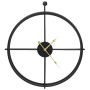 Reloj de pared de hierro negro 52 cm de vidaXL, Relojes de pared - Ref: Foro24-325171, Precio: 48,71 €, Descuento: %
