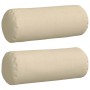 Cojines Bolster 2 pcs Crema Ø 25 x 70 cm tela en Decoración | Comprar online en Foru.es