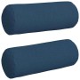 Cojines Bolster 2 pcs Azul Ø 25 x 70 cm tela en Decoración | Comprar online en Foru.es