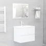 Badmöbel-Set aus weißem Holzwerkstoff von vidaXL, Badezimmermöbel - Ref: Foro24-3071585, Preis: 153,17 €, Rabatt: %