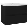 Mueble con lavabo madera de ingeniería negro de vidaXL, Tocadores de baño - Ref: Foro24-3071541, Precio: 154,15 €, Descuento: %