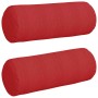 Cojines Bolster 2 pcs Rojo Ø 25 x 70 cm tela en Decoración | Comprar online en Foru.es