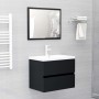 Mueble con lavabo madera de ingeniería negro de vidaXL, Tocadores de baño - Ref: Foro24-3071541, Precio: 154,15 €, Descuento: %