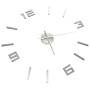 Reloj 3D de pared con diseño moderno plateado 100 cm XXL de vidaXL, Relojes de pared - Ref: Foro24-325158, Precio: 19,78 €, D...