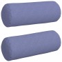 Cojines Bolster 2 pcs Azul jeans Ø 25 x 70 cm tela en Decoración | Comprar online en Foru.es