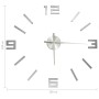 Reloj 3D de pared con diseño moderno plateado 100 cm XXL de vidaXL, Relojes de pared - Ref: Foro24-325158, Precio: 19,78 €, D...