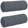 Cojines Bolster 2 pcs Gris oscuro Ø 25 x 70 cm Tela de pana en Decoración | Comprar online en Foru.es