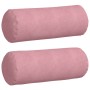 Cojines Bolster 2 pcs Rosa Ø 25 x 70 cm Tela de pana en Decoración | Comprar online en Foru.es