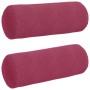 Cojines Bolster 2 pcs Rojo vino Ø 25 x 70 cm Tela de pana en Decoración | Comprar online en Foru.es