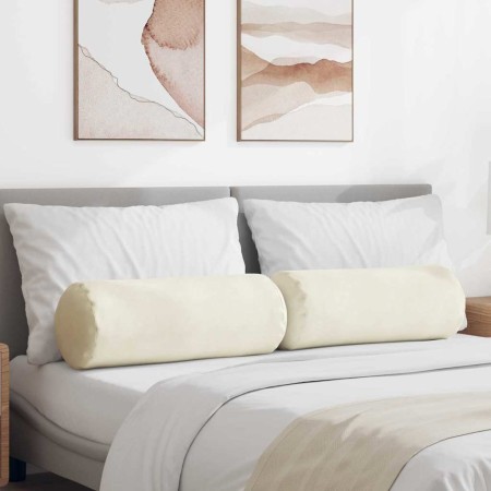 Cojines Bolster 2 pcs Crema Ø 25 x 70 cm Tela de pana en Decoración | Comprar online en Foru.es