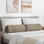 Cojines Bolster 2 pcs Taupé Ø 25 x 70 cm Tela de microfibra en Decoración | Comprar online en Foru.es