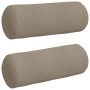 Cojines Bolster 2 pcs Taupé Ø 25 x 70 cm Tela de microfibra en Decoración | Comprar online en Foru.es
