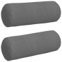 Cojines Bolster 2 pcs Gris oscuro Ø 25 x 70 cm en Decoración | Comprar online en Foru.es