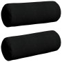 Cojines Bolster 2 pcs Negro Ø 25 x 70 cm Tela de microfibra en Decoración | Comprar online en Foru.es