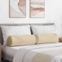 Cojines Bolster 2 pcs Crema Ø 25 x 70 cm Tela de microfibra en Decoración | Comprar online en Foru.es