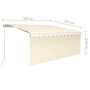 Toldo retráctil manual con persiana y luz LED crema 3x2,5 m en Toldos | Comprar online en Foru.es