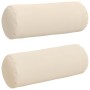 Cojines Bolster 2 pcs Beige Ø 25 x 70 cm Tela de microfibra en Decoración | Comprar online en Foru.es