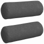 Cojines Bolster 2 pcs Gris oscuro Ø 25 x 70 cm Tela de pana en Decoración | Comprar online en Foru.es