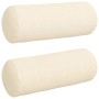 Cojines Bolster 2 pcs Crema Ø 25 x 70 cm Tela de pana en Decoración | Comprar online en Foru.es