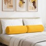 Cojines Bolster 2 pcs Amarillo Claro Ø 25 x 70 cm Tela de pana en Decoración | Comprar online en Foru.es