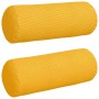 Cojines Bolster 2 pcs Amarillo Claro Ø 25 x 70 cm Tela de pana en Decoración | Comprar online en Foru.es